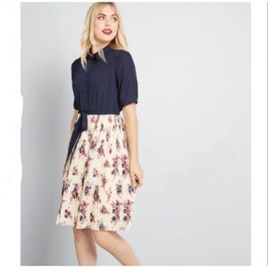 ModCloth Adored Duet Dress Anthropologie NWT Medium Floral Fit & Flare Romantic